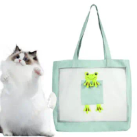 Cat Carrier Bag Sling Pet Carrier Sling Shoulder Pouch Travel-Friendly Cat Tote Bag Breathable Cat Carrier Bag With Head Hole