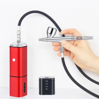 Portable Handheld Cordless Airbrush Kit with Compressor Gun Set Rechargeable Air Brush Art Nail Model Painting Tattoo Tool
