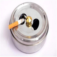 Stainless Steel Ashtray Lid Rotation Fully Enclosed For Car Interior Gadgets Creative New Practical Smoking Accessories