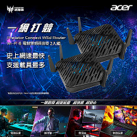2入組-Acer Predator Connect W6d 雙頻AX6000 Wi-Fi 6 電競路由器(分享器)