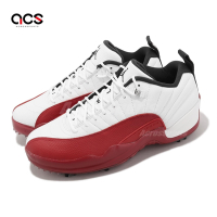 Nike 高爾夫球鞋 Air Jordan XII Low 男鞋 白 紅 可拆式鞋釘 CHERRY AJ12 DH4120-161