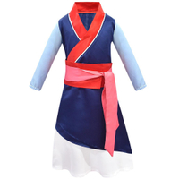 LZD  รุ่นใหม่  cosplay  ชุดฮัวมู่หลานชุดสามชิ้นสำหรับเด็กการแสดงชุดฮาโลวีน 1709