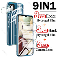 9in1 Full Covers Front Back Hydrogel Film for Samsung Galaxy A12 Fingerprint Screen Protectors for Samsung A 12 Camera Lens HD