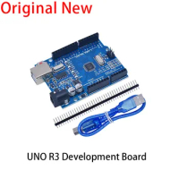 1PCS UNO R3 Development Board ATmega328P CH340 CH340G For Arduino UNO R3 With Straight Pin Header with Cable