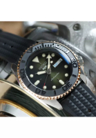 Seiko Seiko Mod Yachtmaster Lite SRPD75K1M1 Men Black Custom Watch 42mm Rubber Strap Blue