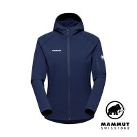 【Mammut 長毛象】Madris Light ML Hooded Jacket Women 防風刷毛連帽外套 海洋藍 女款 #1014-03851