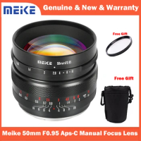 Meike 50mm F0.95 Standard Aperture Manual Focus Fixed Lens APS-C for Sony E/ Fuji X/ M43/Canon EFM/ Nikon Z mount Cameras