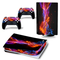 Cool Style PS5 Standard Disc Edition Skin Sticker Decal Cover for PlayStation 5 Console and 2 Controllers PS5 Skin Sticker