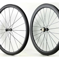 700C Front 38mm Rear 50mm depth road carbon wheels 25mm width bike clincher/Tubular carbon fiber wheelset with Powerway R36 hub