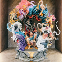 One Piece Anime Figure Luffy Gk Ls Anniversary Throne Enel Katakuri Statue Pvc Action Figurine Collectible Model Toys Decor
