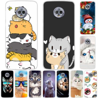 For Moto G6 Plus Case G6 Play Lovely Cat Soft TPU Silicone Transparent Phone Case For Motorola Moto G6 Cover Clear Bumper MotoG6
