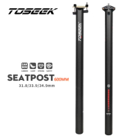 TOSEEK Carbon Seatpost 31.8/33.9/34.9mm Matte Black Folding Bike Seat Post Length 600mm Seat Tube Bicycle Parts
