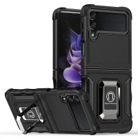 เคสโทรศัพท์สำหรับ Samsung Galaxy Z Flip 3 เคสกันกระแทกแบบพับได้ ขาตั้งเกราะสำหรับ Samsung Galaxy Z F