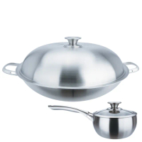 【CHEF 掌廚】316不鏽鋼 七層複合金雙鍋組(炒鍋40cm+湯鍋18cm)