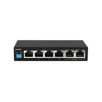 D-LINK Switching Hub (DES-F1006P-E) 4 Port POE + 2 Port Uplink (5 )