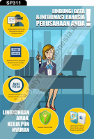 SP311 Poster K3 Safety A2 - Lindungi Data & Informasi Rahasia Perusaha