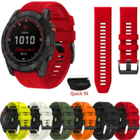 Quick Release 26mm Silicone Watch Band For Garmin Instinct 2X Solar Strap Fenix 6X Pro 5X Plus 7X Watchband Bracelet Accessories