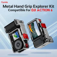 Flymile Metal Hand Grip Xplorer Kit Compatible For Osmo Action 6 Handle Grip Kit Frame Mount Alumini