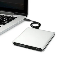 Slim Silver Aolly USB 3.0 External BD Blu Ray DVD±RW DVD±DL CD±RW Drive Writer Burner 3D Play For Windows 7/8/10 Linux Mac