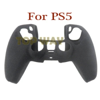 2pcs For Dual Sense Skin Leather Texture Soft Silicone Protection Case Cover for PlayStation 5 PS5 Wireless Controller