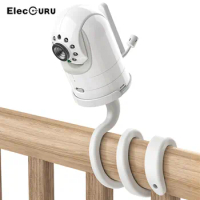Flexible Twist Mount with Base For Infant Optics DXR-8 Baby Monitor Camera Holder,Attaches to Crib Cot Shelves or Furniture