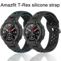 Silicone Band For Huami Amazfit T Rex Pro Strap Soft And Breathable Buckle Sport Smart Watch Bracelet Accessories