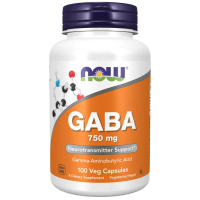 [พร้อมจัดส่ง] กาบา GABA 750mg  เหมาะกับผู้ที่ใช้สมองและความคิดอย่างต่อเนื่องในแต่ละวัน 100Veg Cap NO