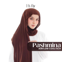 HYFLY [ 90K GET 2 ] Pashmina RAYON AIRFLOW COOLTECH Cocok Buat LEBARAN Adem Jilbab Ringan Lentur Ker