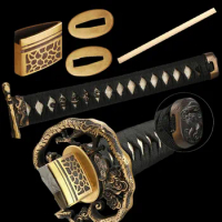 26cm Real Stingray Skin Handle Brass Tsuba For Japanese Samurai Sword Katana/Wakizashi/Tanto Set /Kashira/Menuki/Fuchi/Habaki Se
