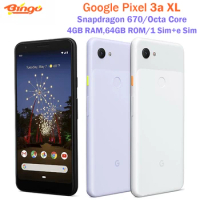Original Google Pixel 3a XL 3AXL 6.0" Snapdragon 670 Octa Core 4GB RAM 64GB ROM NFC 12.2MP 8MP Fingerprint Smartphone