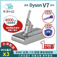 強強滾優選~【禾淨家用HG】Dyson V7 4000mAh 副廠高效鋰電池(含前置濾網＊1、後置濾網＊1)