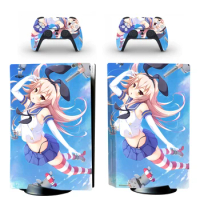 Kantai Collection PS5 Standard Disc Skin Sticker Decal Cover for PlayStation 5 Console and 2 Controllers PS5 Disk Skin Vinyl