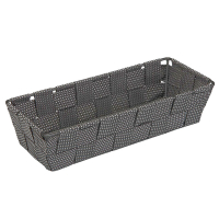 《VERSA》長方編織收納籃(灰白點) | 整理籃 置物籃 儲物箱