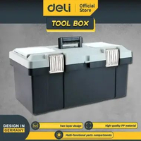 Deli Tools Kotak Penyimpanan Perkakas Tool Box 12 - 21 Inch EDL4323XX 14 Inch