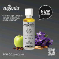 Eugenia Liniment Oil Black Santal Perfume 6mL /Minyak Hangat Aromaterapi Sakit Kepala Punggung Masuk