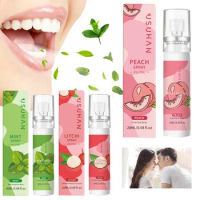 Sdottor 20ml Fresh Breath Oral Spray Litchi Mint Deodorant Mouth Freshener Flavor Oral Care Remove Bad Breath Portable Mouth Fr