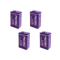 4pcs ER9V 6F22/6LR61 thermometer PP3 1200mah 10.8V Lithium-thionyl chloride(Li-SOCl2) battery ER 9V Batteries for smoke alarm