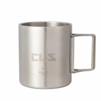 【Chill Outdoor】CLS 隔熱折疊手把杯 304不鏽鋼(露營杯 咖啡杯 環保杯 啤酒杯 水杯 鋼杯 不鏽鋼杯)