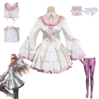 Tekken8 Lili Cosplay Fantasia Costume Disguise for Adult Women Girls Lolita Dress Roleplay Outfits Halloween Carnival Clothes