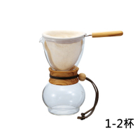 日本HARIO 濾布橄欖木手沖咖啡壺1~2杯