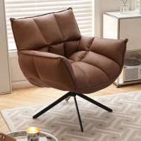 Italian Single Sofa Chair Modern Minimalist Swivel Lounge Chair Designer Modern Living Room Lazy chairs Minimalist Lounge Chair