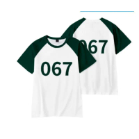 【03】Children's Color Blocked T-shirt, Game Number Printed Short Sleeved Shirt 001 007 120 390 388 23