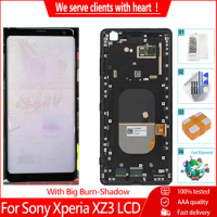 Used Original For SONY Xperia XZ3 H9436 H8416 H9493 LCD Touch Screen With Big Burn-Shadow Display With Black Frame Replacement
