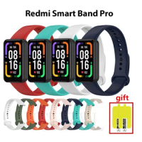 Silicone Watchband For Xiaomi Redmi smart band pro strap band For Redmi smart band pro Smart band with Screen Protector Film