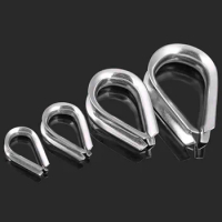 304 Stainless Steel Ferrule Boast Chicken Heart Ring Buckle Triangular Ring Steel Wire Rope Chuck Accessories M1.5-m16 3Pcs