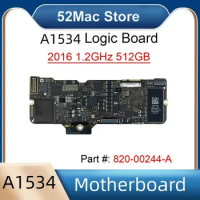 Original A1534 Motherboard For Macbook Retina 12" A1534 Logic Board 1.2GHz 8GB 512GB 2016 Year