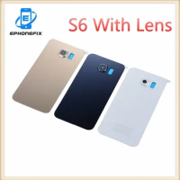 ORIGINAL Glass Cover With Lens And Adhesive Sticker for Samsung Galaxy S6 Back Glass G920 Battery Cover G925 G928 Housing S6