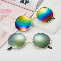 Vintage Round Sunglasses Fashion Outdoor Prince Sunglasses Unisex Toad Glasses Colorful Reflective W