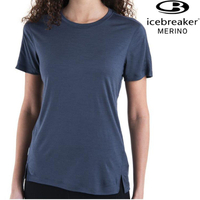 Icebreaker ACE MerinoFine 女款 超細緻美麗諾羊毛圓領短袖上衣-150 0A56Y6 884 石墨灰