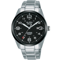 【ALBA】雅柏 太陽能時尚手錶-39.5mm 情人節禮物(AS32-X018D/AX3005X1)